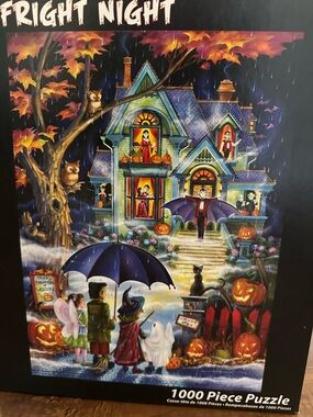 Fright Night 1000-Piece Halloween Puzzle - Colorful Illustration
